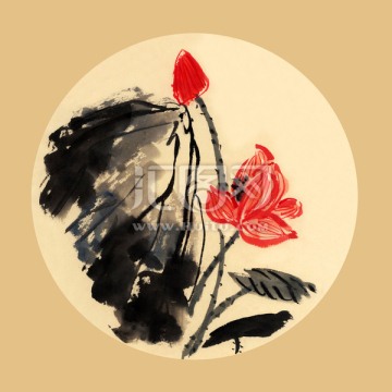 裝飾畫 荷花裝飾畫