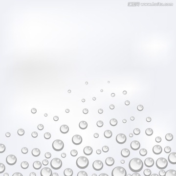 玻璃上的水珠泡泡 矢量圖