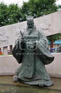 韩幹雕塑