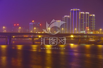 湘江夜景 湘江大桥夜景