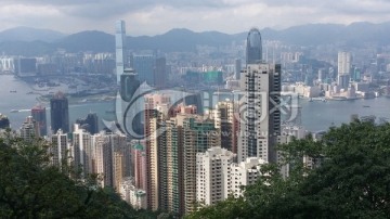 香港维多利亚港俯瞰