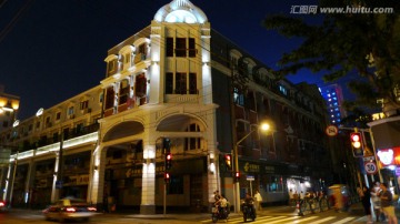 上海 外滩 夜景 浦江 建筑群