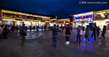 香格里拉 独克宗古城夜景