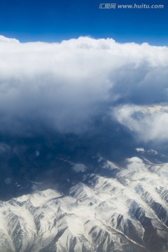 雪山 高原 白云