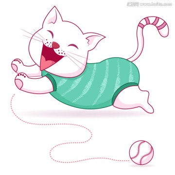小貓玩球