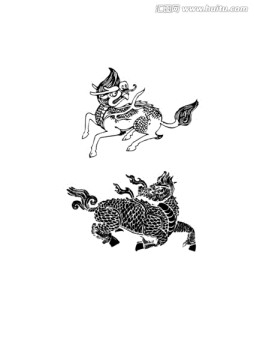 黑白麒麟線圖
