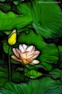裝飾畫 荷花