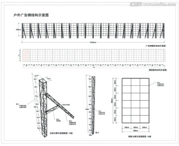 户外广告结构图