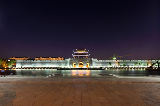 蘇州古城墻夜景