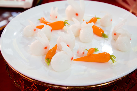 婚宴菜系 面食造型 胡萝卜