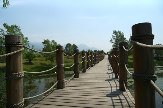 园林木桥