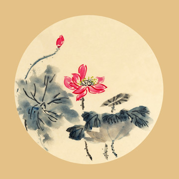 荷花 裝飾畫