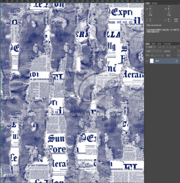 牛仔报纸纹 通道分层