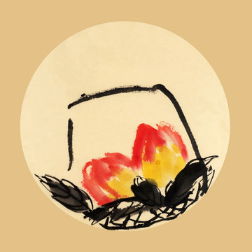 壽桃 插畫