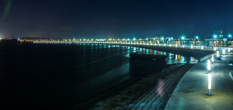 开发区 夜景 辽宁 大连 灯