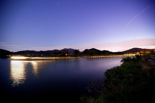 白马湖 湖面星空