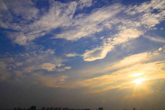 天空 蓝天 白云 楠溪江 云彩