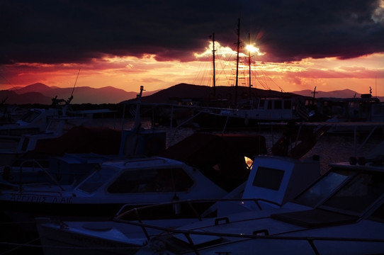 浪漫爱琴海夕阳