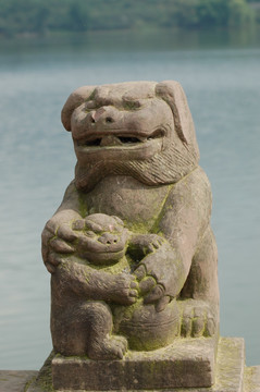 四川宝狮湖狮子护幼狮