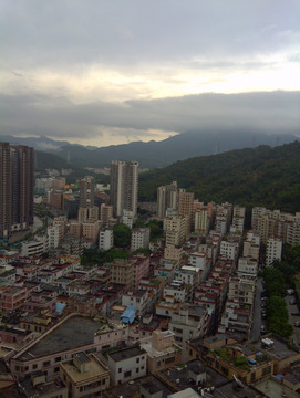 從地王大廈鳥瞰深圳