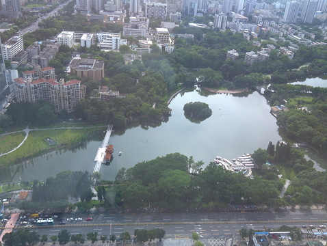 從地王大廈鳥瞰深圳