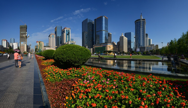 成都天府广场全景图