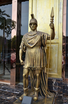 欧洲罗马战士雕塑