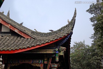 佛寺建筑一角