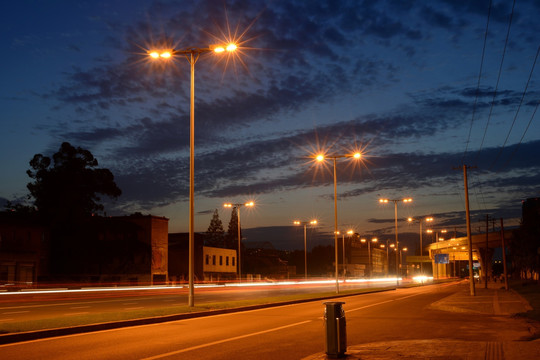 成都路灯夜景