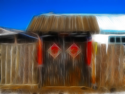 電腦畫 東北人家