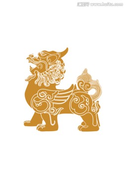 貔貅剪影圖