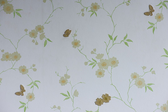 素色花卉壁紙圖案