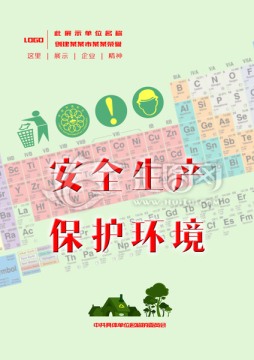 安全 环保 创建文明单位海报