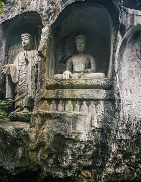 杭州灵隐寺飞来峰造像