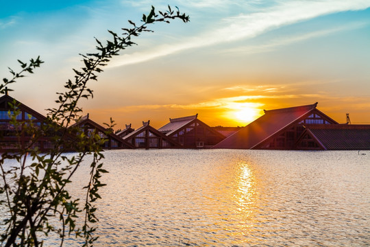 夕阳下 广富林