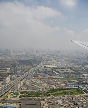 鸟瞰合肥市区