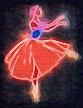 抽象画 舞者油画