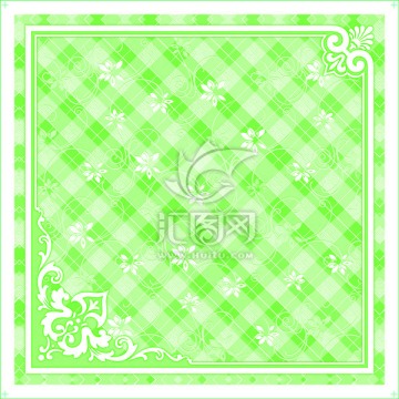 綠格花