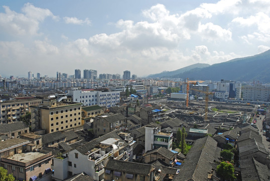 浙江台州市黄岩城市俯瞰