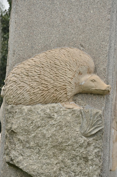 刺猬浮雕