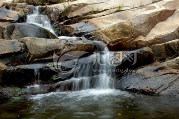 泰山河道石瀑