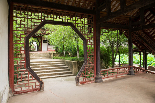 中式园林 木门