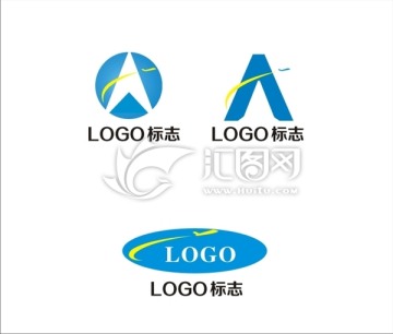 字母A 航空 飞机LOGO