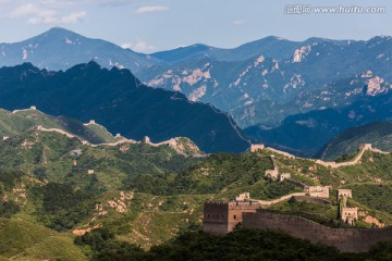 长城 明长城 山峦起伏 夏天