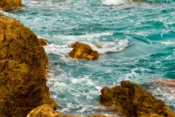 深圳大鹏半岛 礁石 海浪