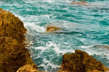 深圳大鹏半岛 礁石 海浪