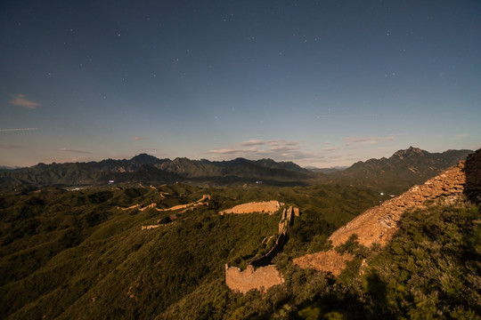 月下长城星空 明长城