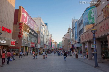 银川步行街街景