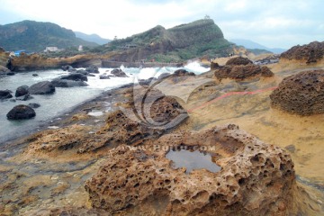 台湾 野柳 旅游胜地 地质公园