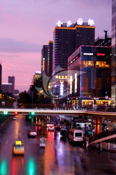 西安 小寨 夜景